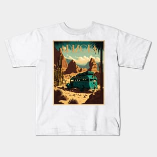 Arizona Desert Vintage Travel Art Poster Kids T-Shirt